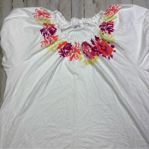 Kim Rogers Woman Top Short Sleeves White Casual Plus Sz 3X NWT! - Picture 6 of 16